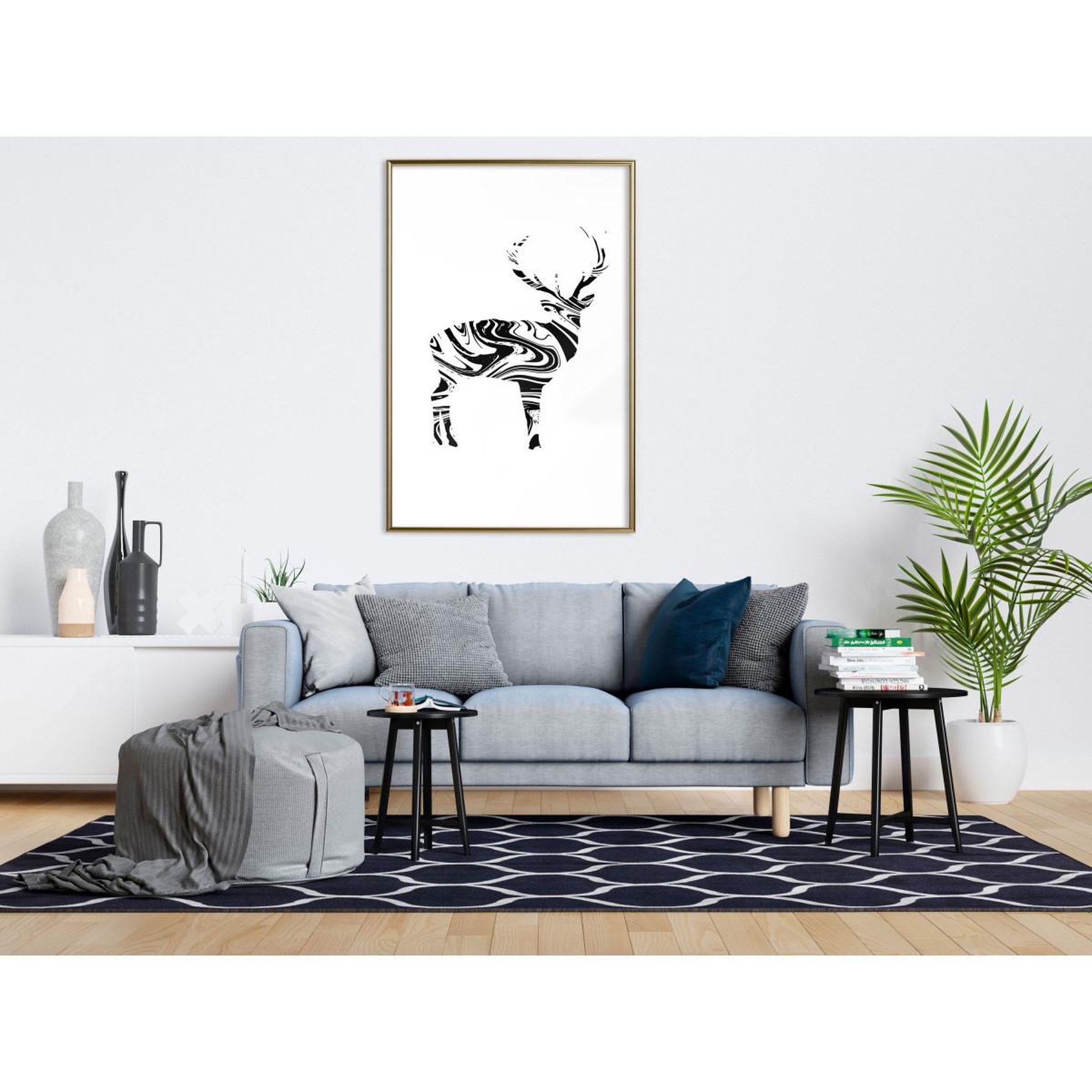 Voir la diapositive 2 : Paris Prix Affiche Murale Encadrée  Marble Stag