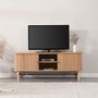 Voir la diapositive 6 : HOMIFAB Meuble TV à portes coulissantes en bois 150 cm - Lino