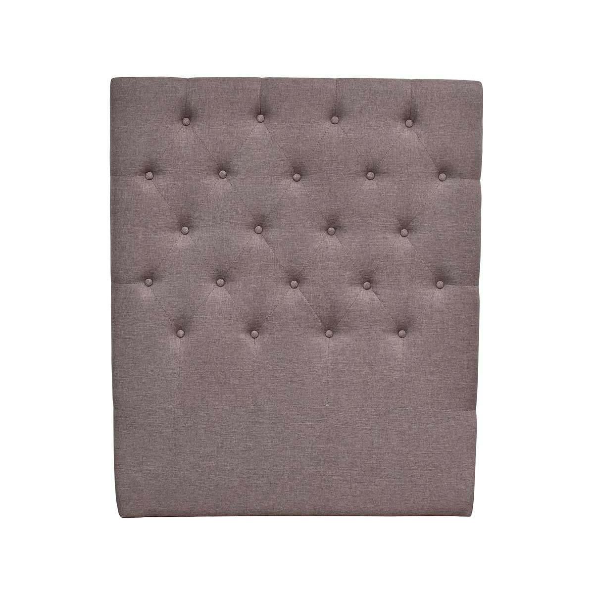 Habitat et Jardin Tête de lit capitonnée  Déco  - 99 cm - Taupe - En tissu
