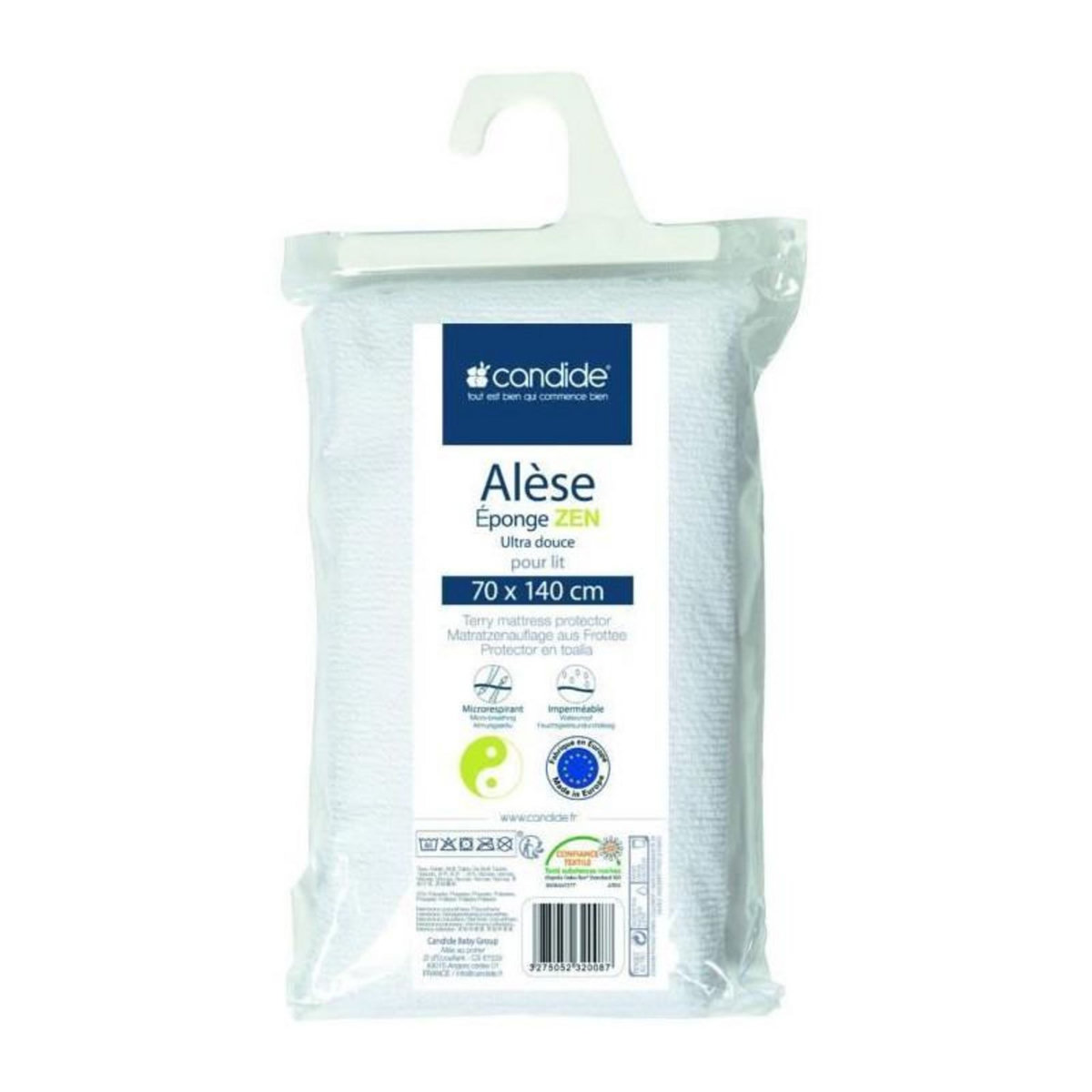 CANDIDE Alese éponge Zen - CANDIDE - 232008 - 70x140 cm - Blanc