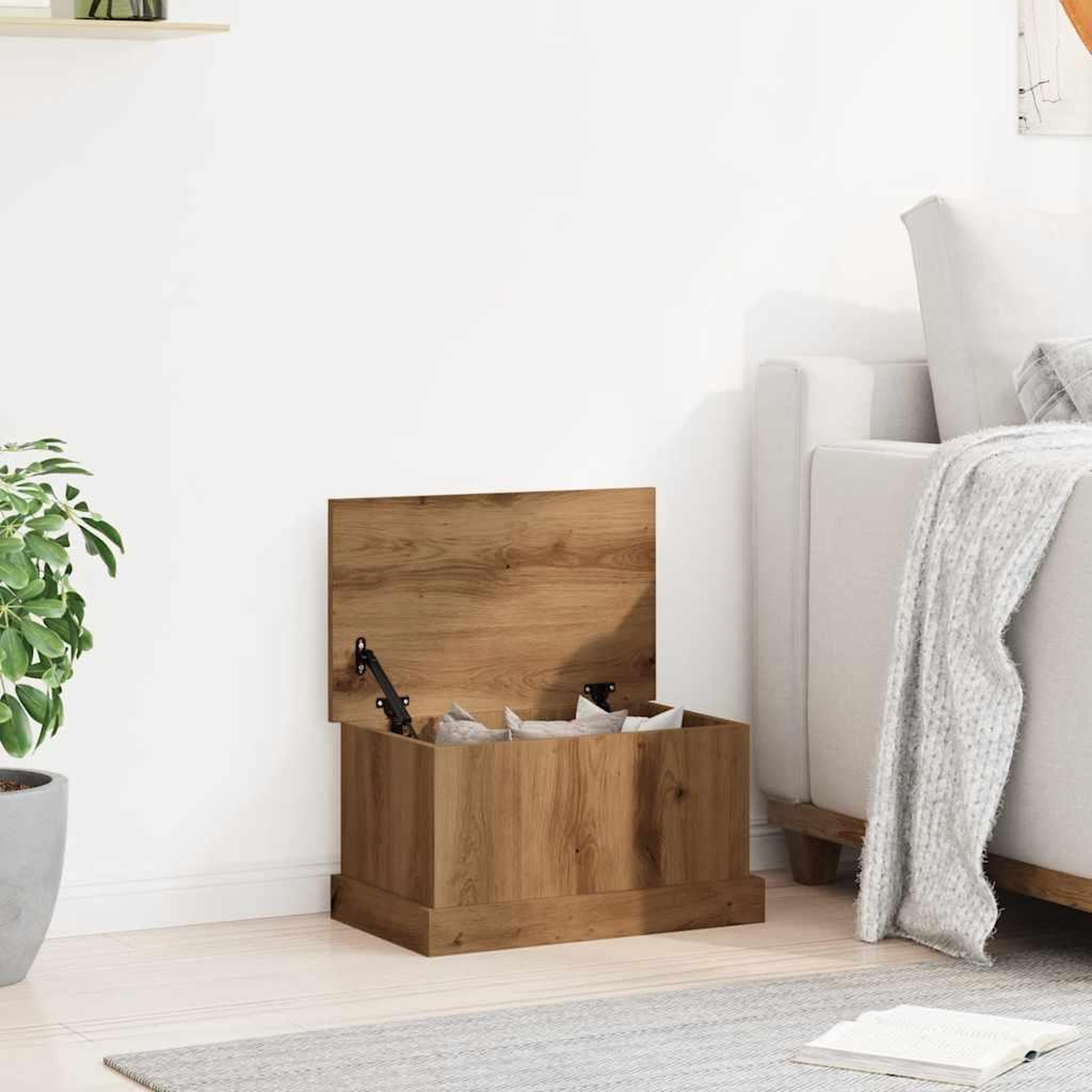 Voir la diapositive 3 : VIDAXL Boîtes de rangement chene artisanal 30x50x28 cm bois ingenierie
