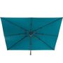 Voir la diapositive 3 : HESPERIDE Parasol déporté carré Melhia bleu canard - 3 x 3 m - Hespéride