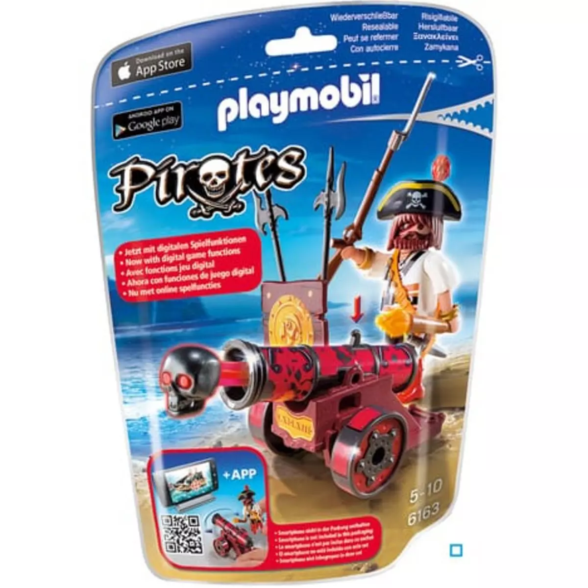 PLAYMOBIL 6163 Pirate avec canon rouge