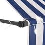 Voir la diapositive 4 : VIDAXL Auvent manuel retractable avec LED 100 cm Bleu et blanc