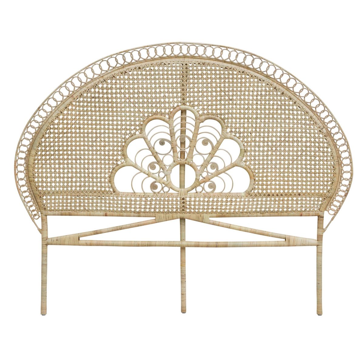 Rendez vous déco Tête de lit 140 cm en rotin naturel - Gabriella