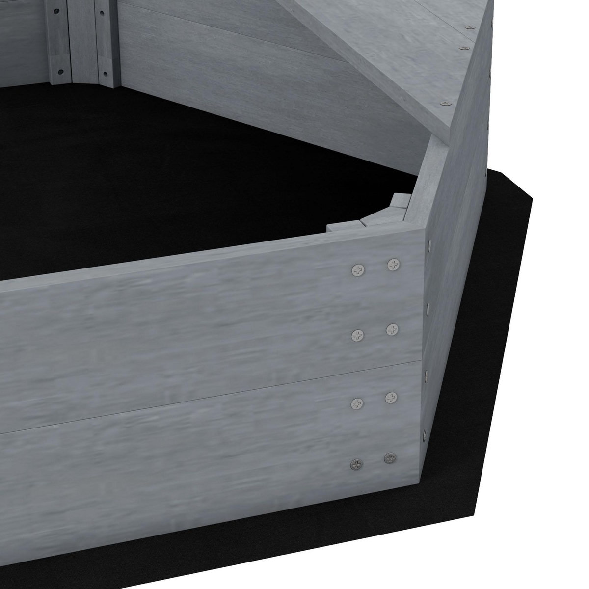 OUTSUNNY Bac à sable enfant design bateau - dim. 190L x 90l x 138H cm - voile, gouvernail - bois gris