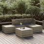Voir la diapositive 3 : VIDAXL Salon de jardin 5 pcs avec coussins Gris Resine tressee