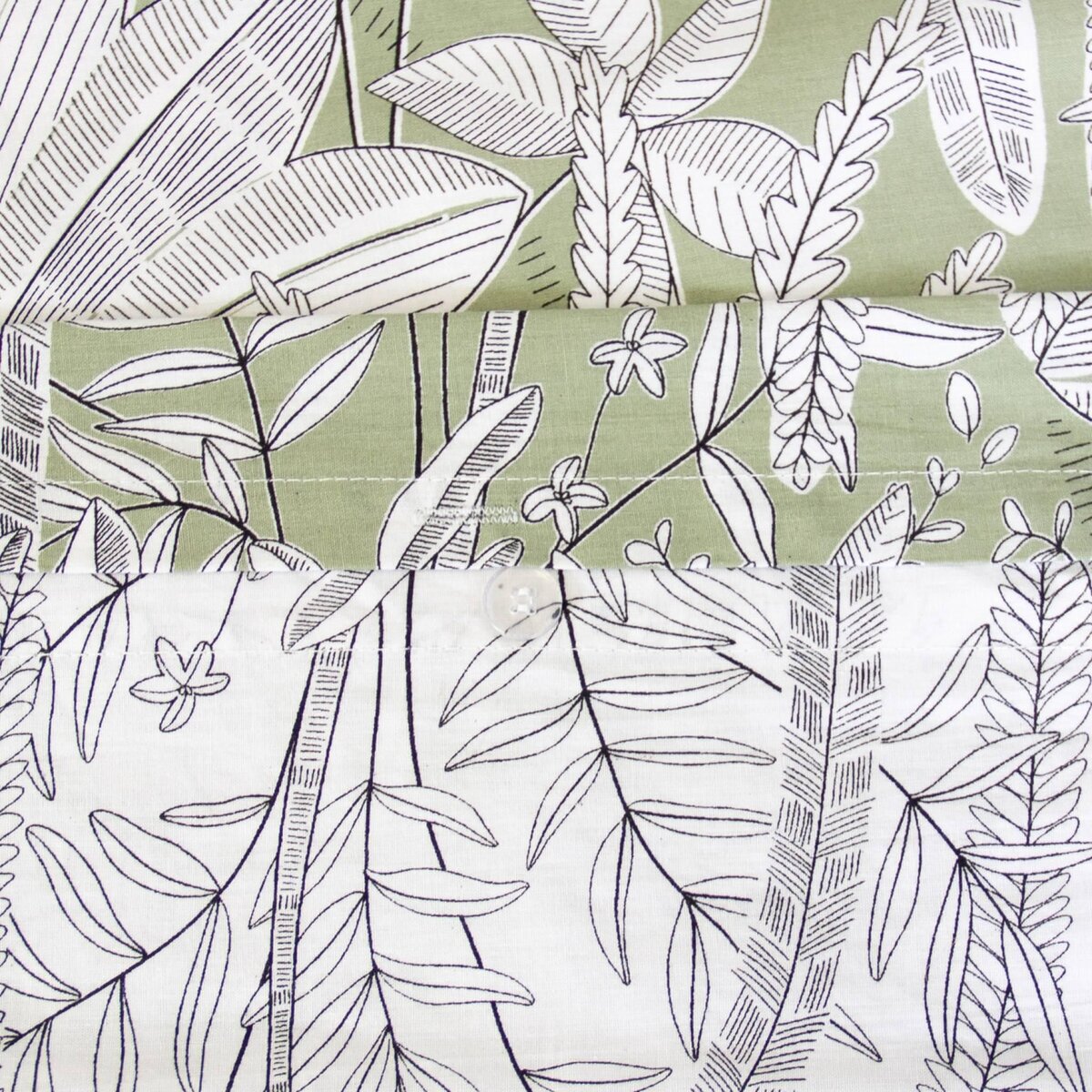 SWEEEK Parure de lit réversible imprimé végétal 2 places 260 x 240cm - Sybille