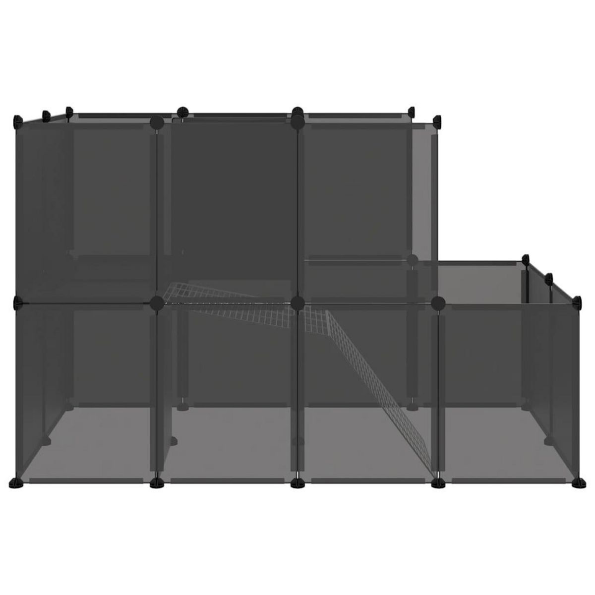 VIDAXL Cage pour petits animaux Noir 142x74x93 cm PP et Acier
