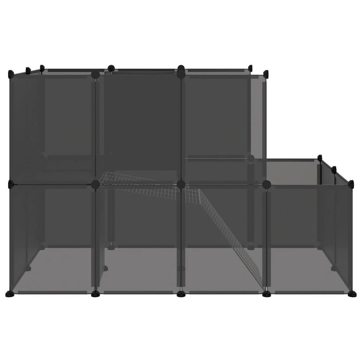 VIDAXL Cage pour petits animaux Noir 142x74x93 cm PP et Acier