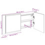 Voir la diapositive 6 : VIDAXL Armoire a miroir a LED de bain chene marron 100x12x45 cm