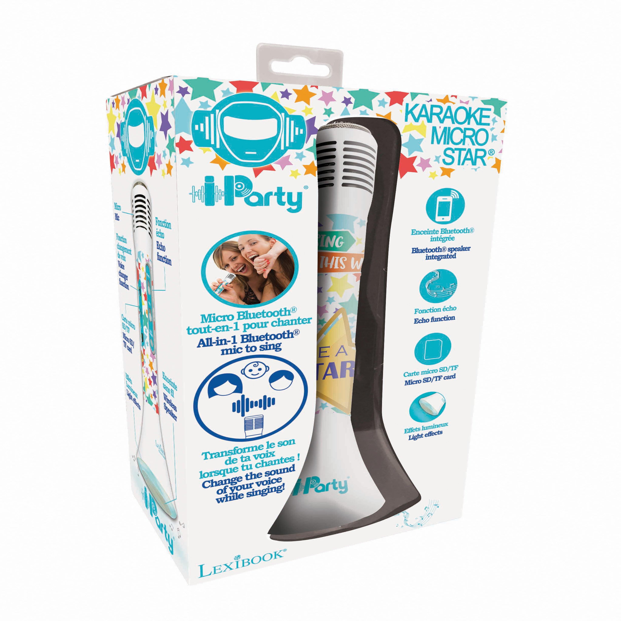Voir la diapositive 4 : Lexibook Micro Karaoké sans fil avec enceinte Bluetooth iParty