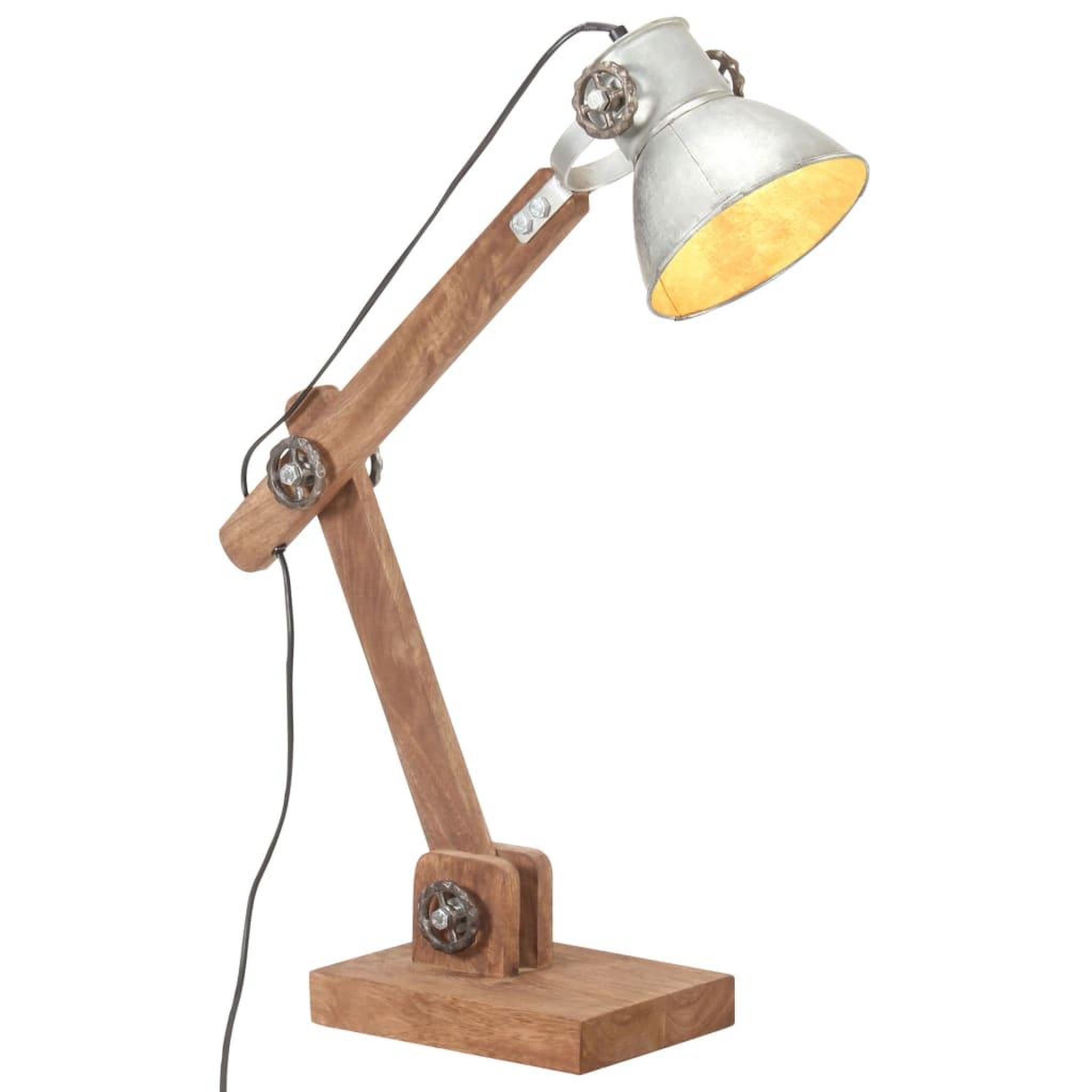 VIDAXL Lampe de bureau industrielle Argente Rond 58x18x90 cm E27