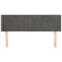 Voir la diapositive 3 : VIDAXL Tete de lit avec oreilles Gris fonce 147x16x78/88 cm Velours
