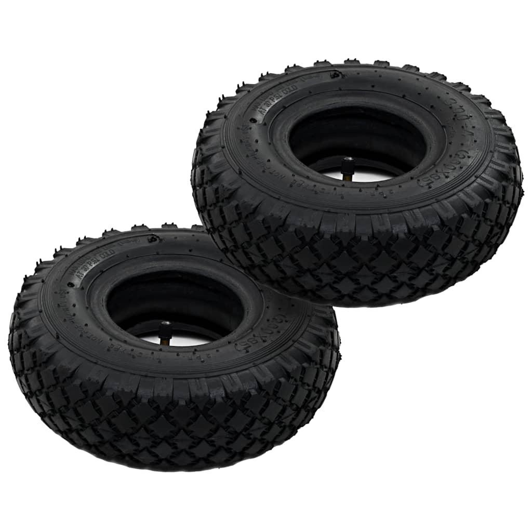 Voir la diapositive 2 : VIDAXL 2 pneus 2 chambres a air 3.00-4 260x85 pour roue de diable