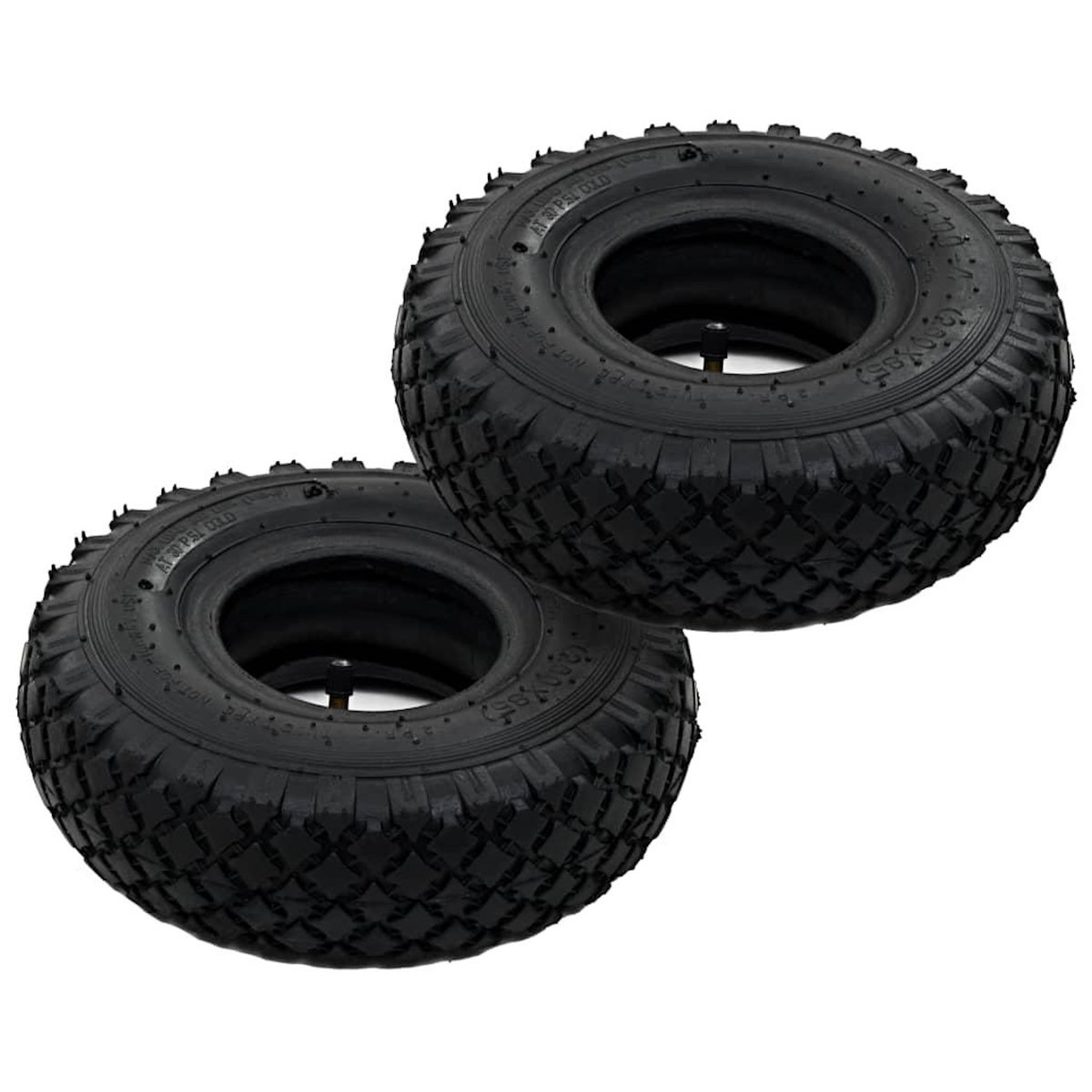 VIDAXL 2 pneus 2 chambres a air 3.00-4 260x85 pour roue de diable