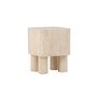 Voir la diapositive 3 : Paris Prix Table d'Appoint Effet Travertin  Klirou  50cm Beige