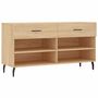 Voir la diapositive 2 : VIDAXL Banc a chaussures chene sonoma 102x35x55 cm bois d'ingenierie