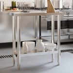 VIDAXL Table de travail de cuisine 82,5x30x85 cm acier inoxydable