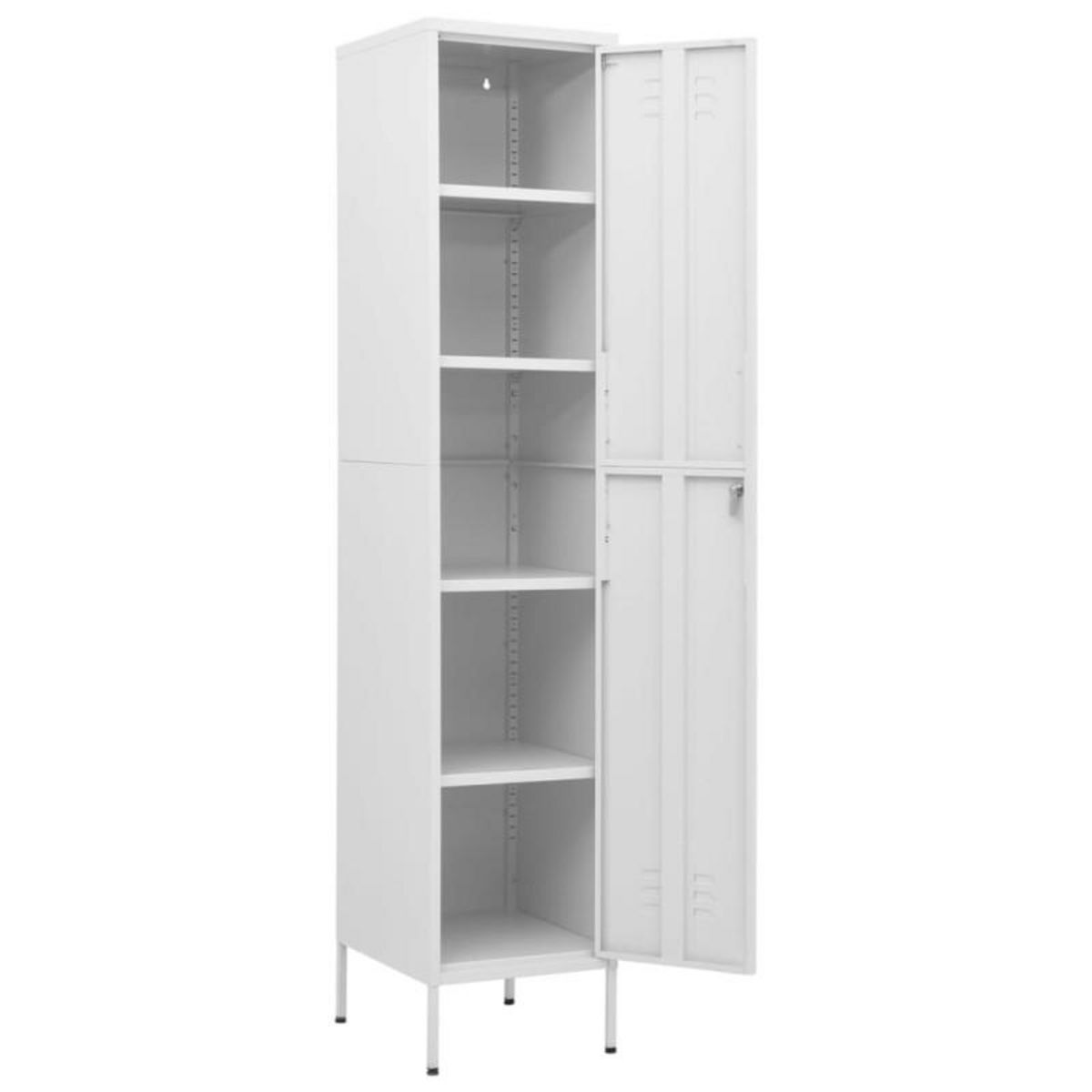 VIDAXL Armoire à casiers Blanc 35x46x180 cm Acier