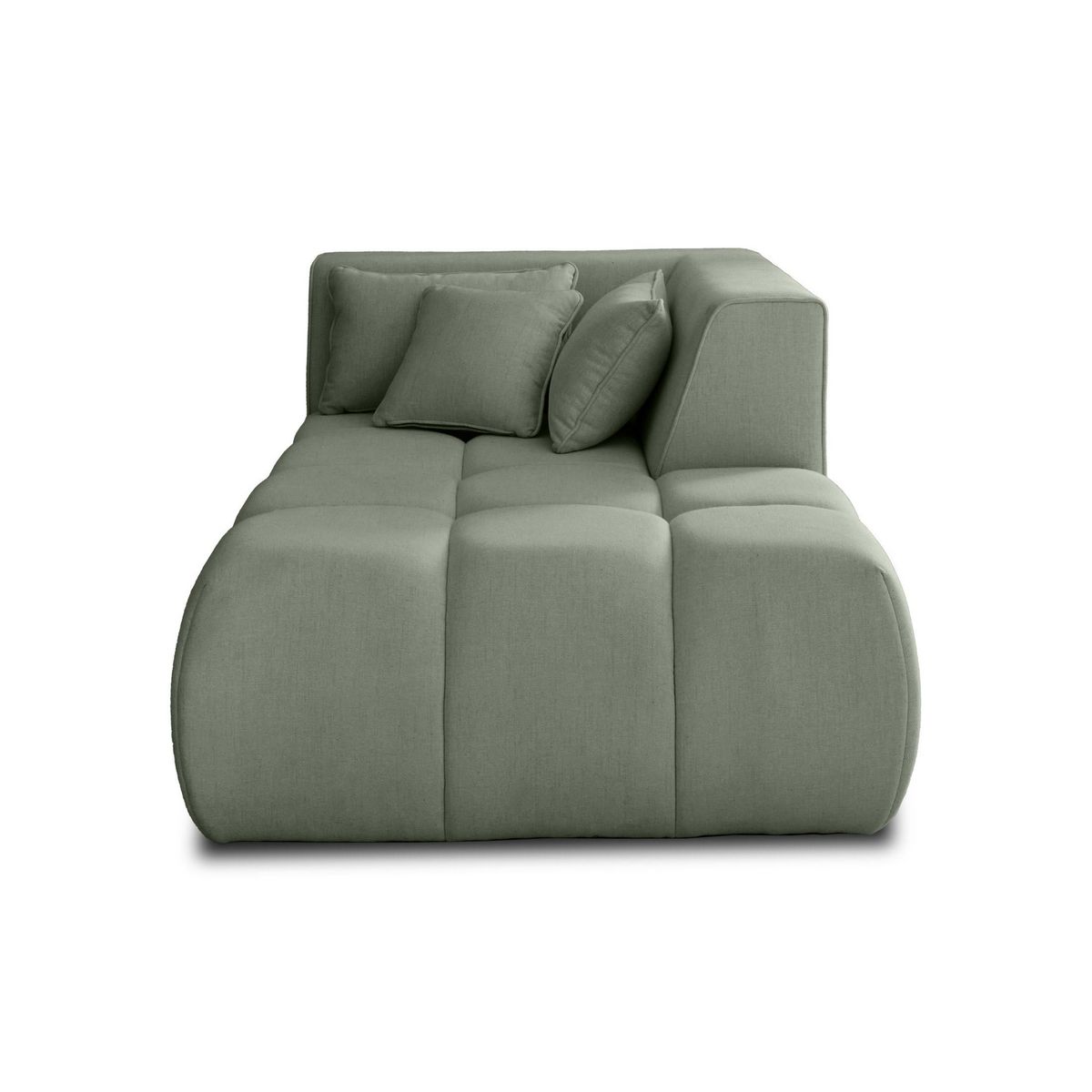 LISA DESIGN Caracas - module d'assise méridienne droit - en tissu