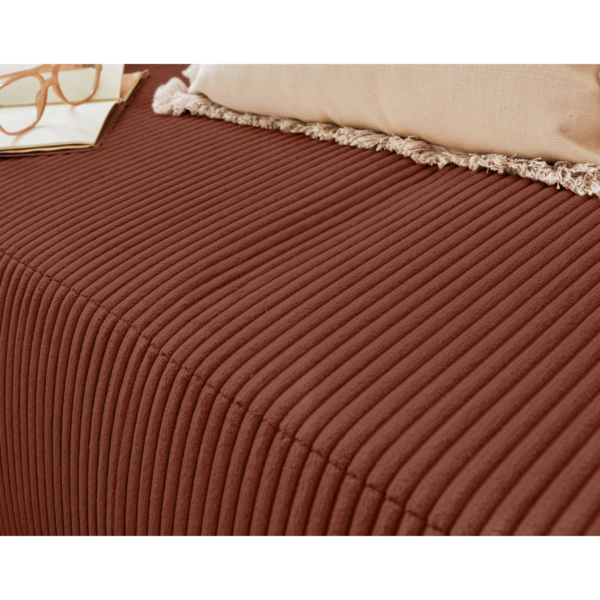 BEST MOBILIER Loutro - canapé 3 places - convertible avec coffre - en velours côtelé