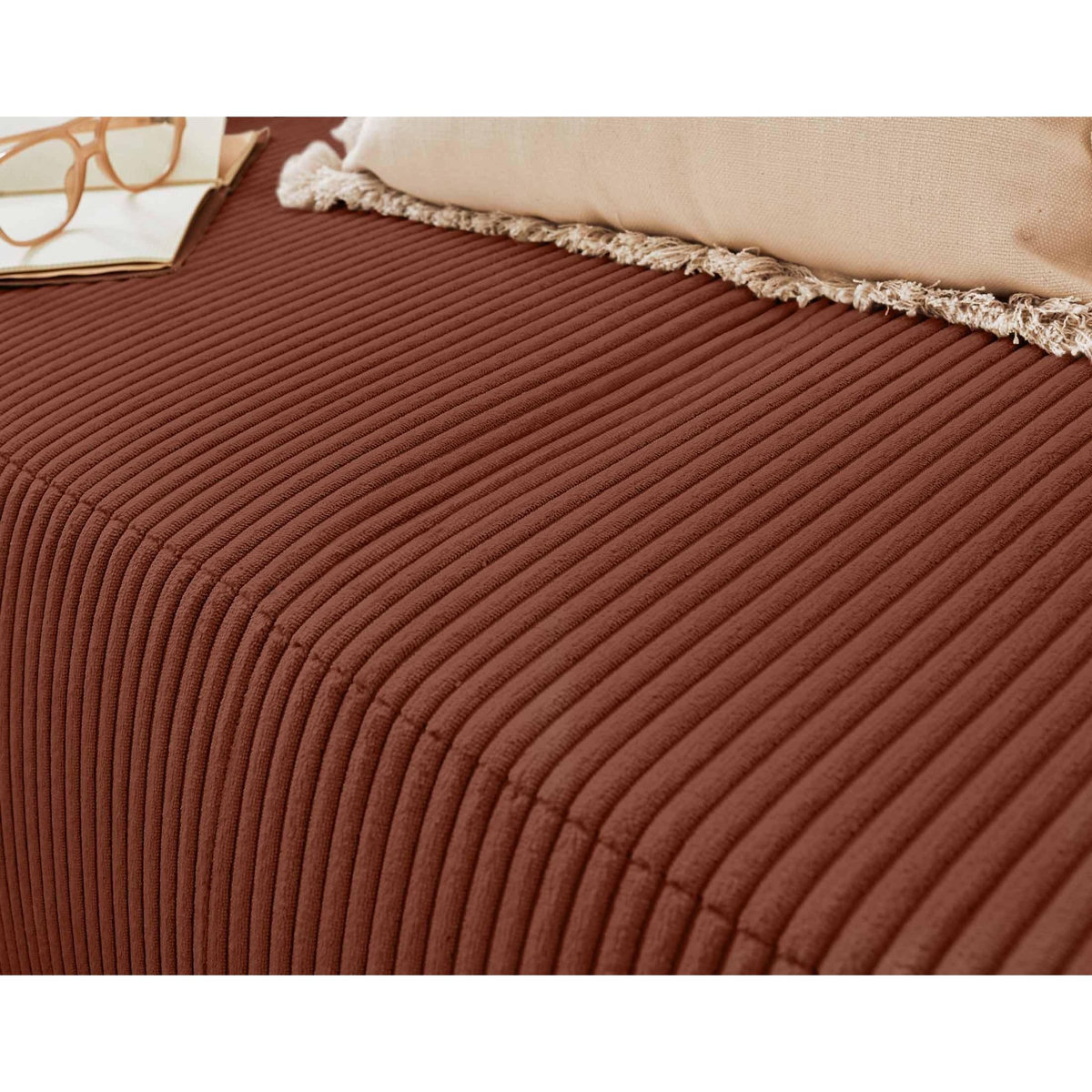 BEST MOBILIER Loutro - canapé 3 places - convertible avec coffre - en velours côtelé