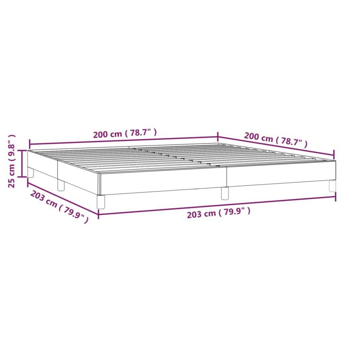 VIDAXL Cadre de lit sans matelas gris 200x200 cm similicuir