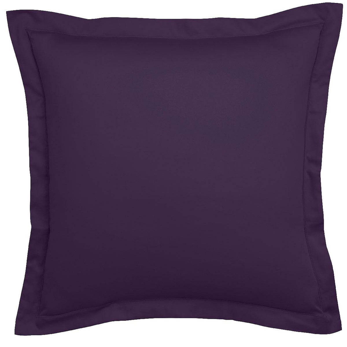 DODO Taie d'oreiller Harmonie Satin de coton coloris Aubergine