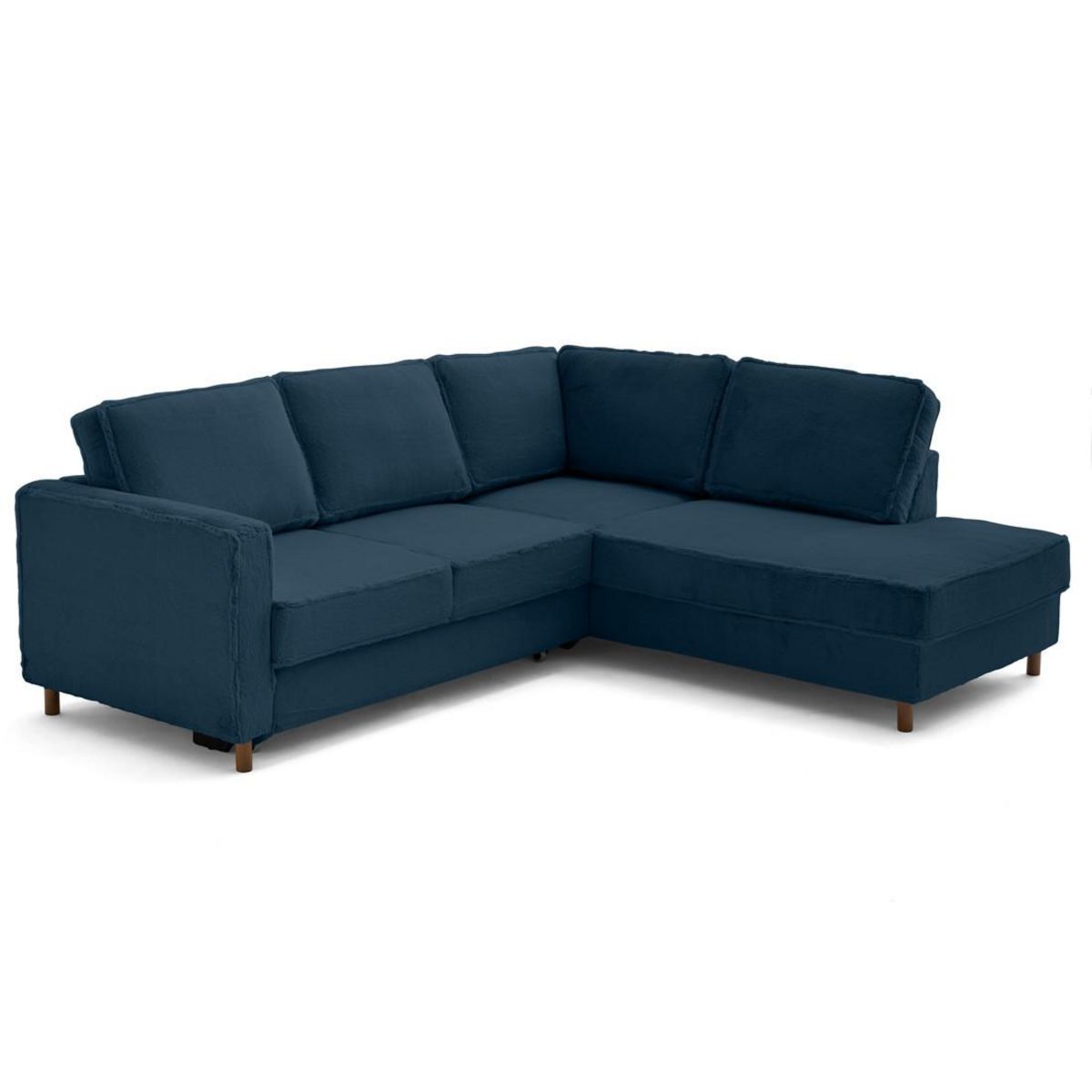 LISA DESIGN Jake - canapé d'angle droit 5 places convertible en fausse fourrure