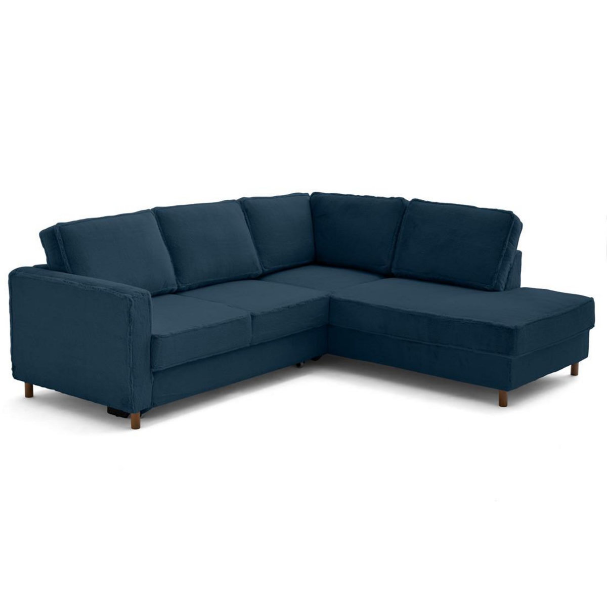 LISA DESIGN Jake - canapé d'angle droit 5 places convertible en fausse fourrure