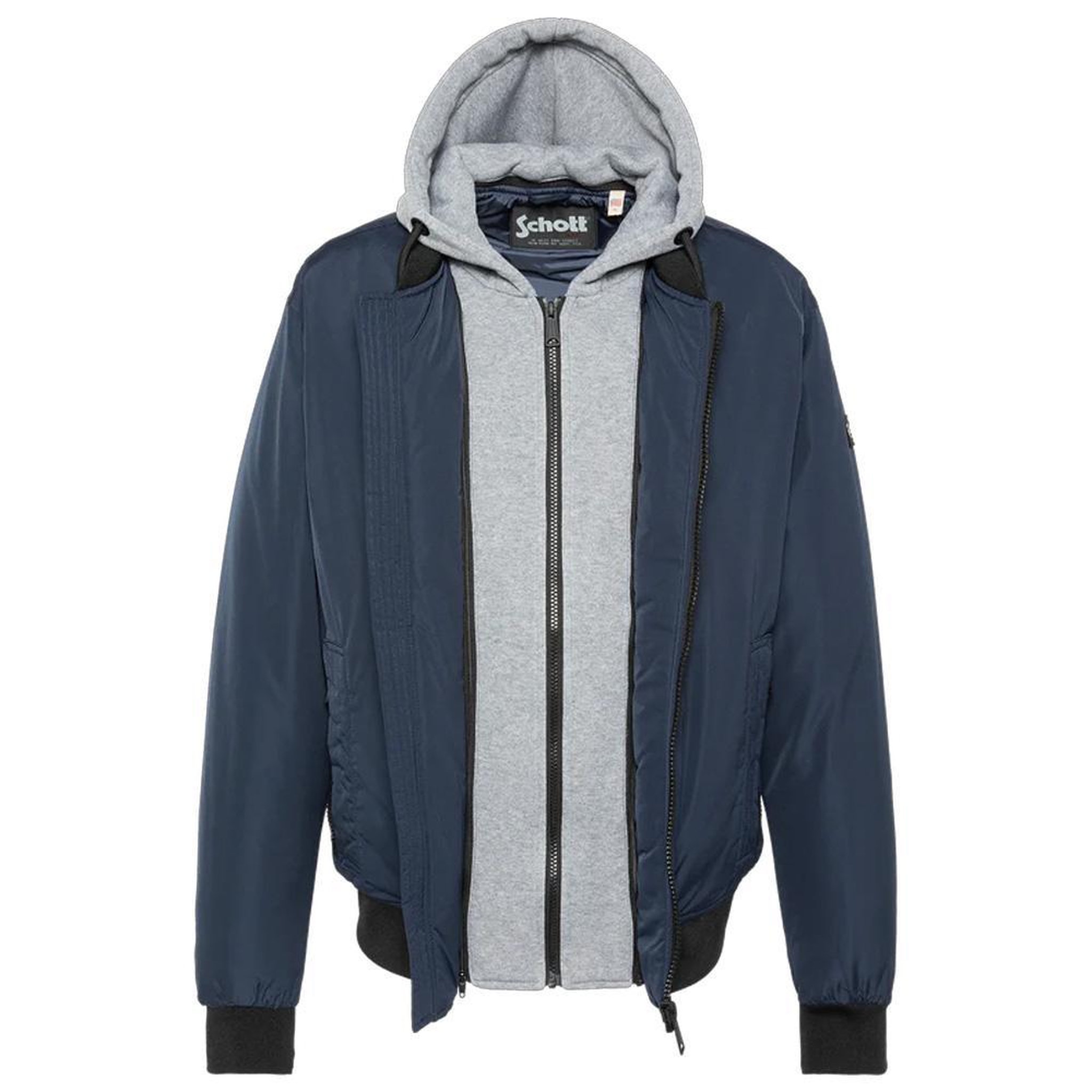 Voir la diapositive 5 : Schott Blouson Marine Schott Pastron Amovible