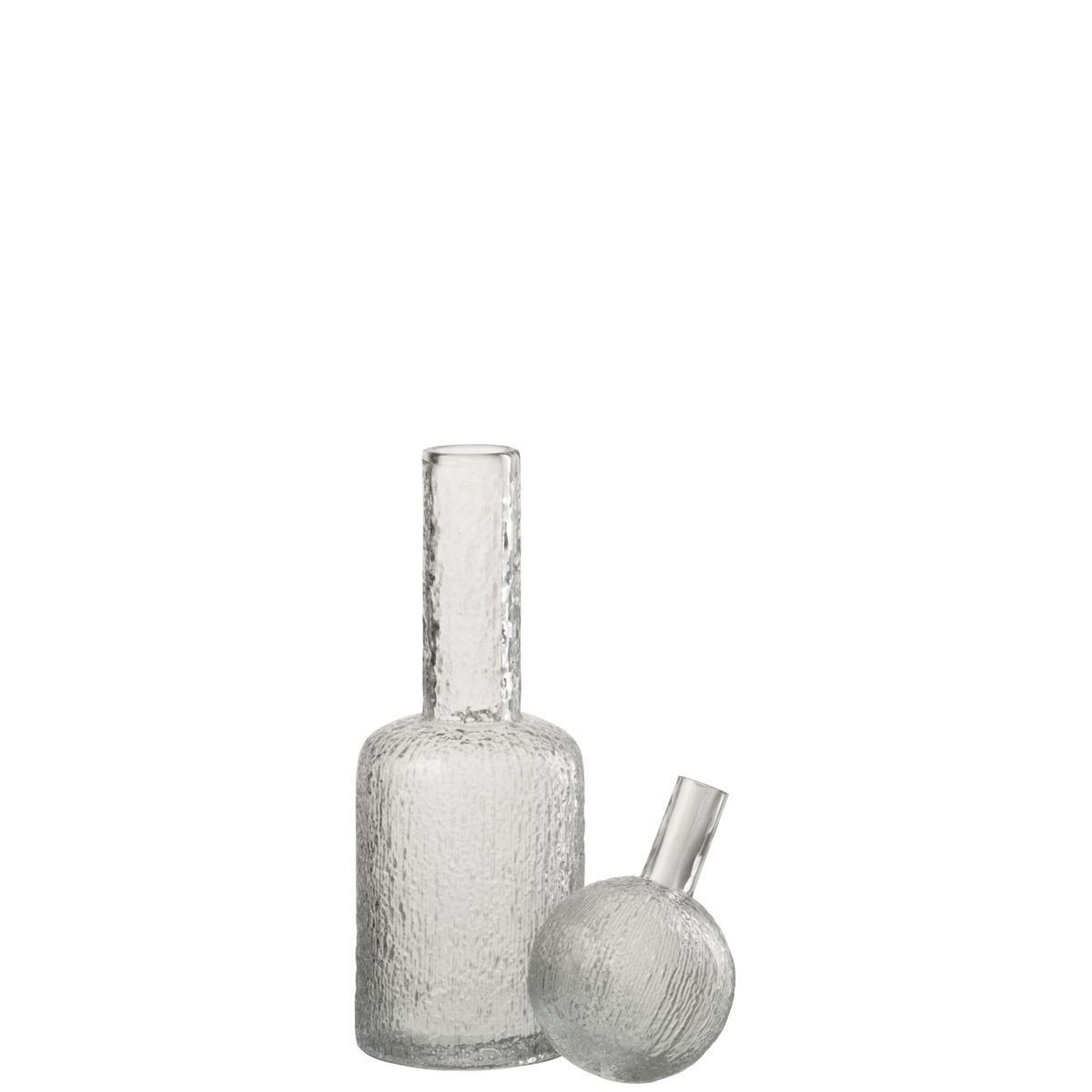 Voir la diapositive 2 : J-LINE Bouteille déco en verre  spiaggia  43cm transparent