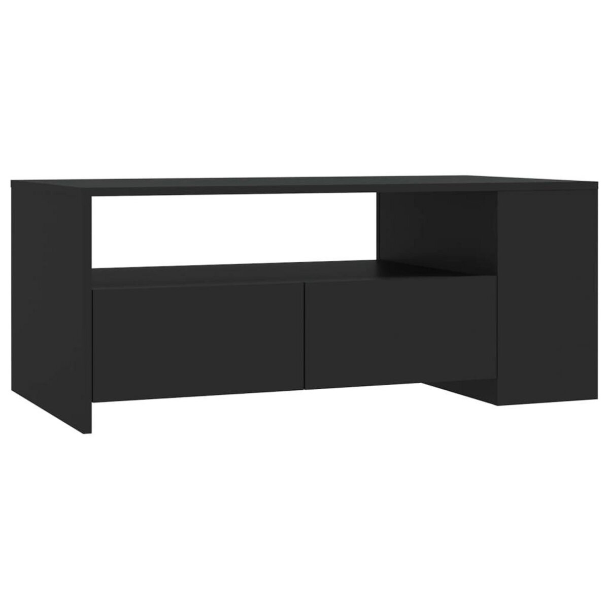VIDAXL Table basse noir 102x55x42 cm bois d'ingenierie