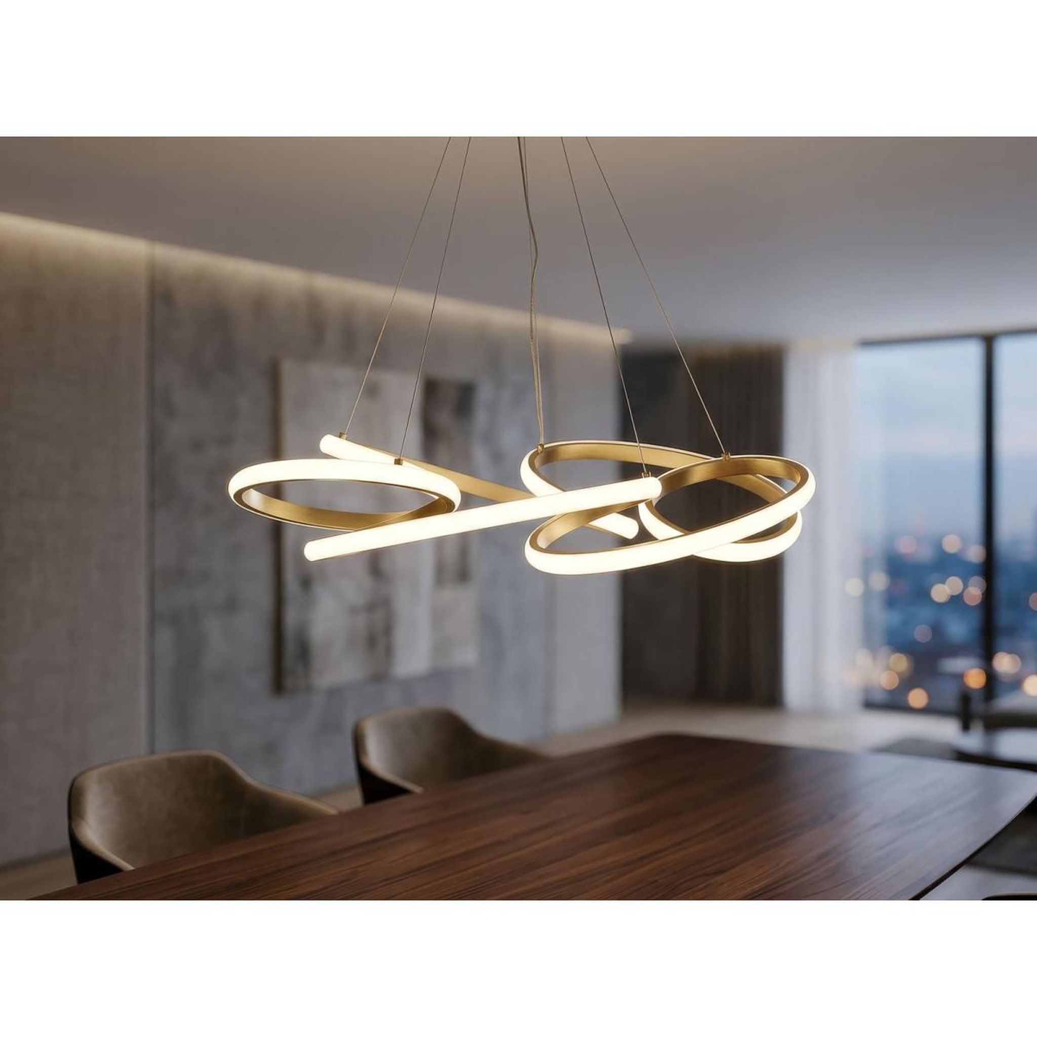 Voir la diapositive 5 : Paris Prix Suspension led design  glovy  120cm or
