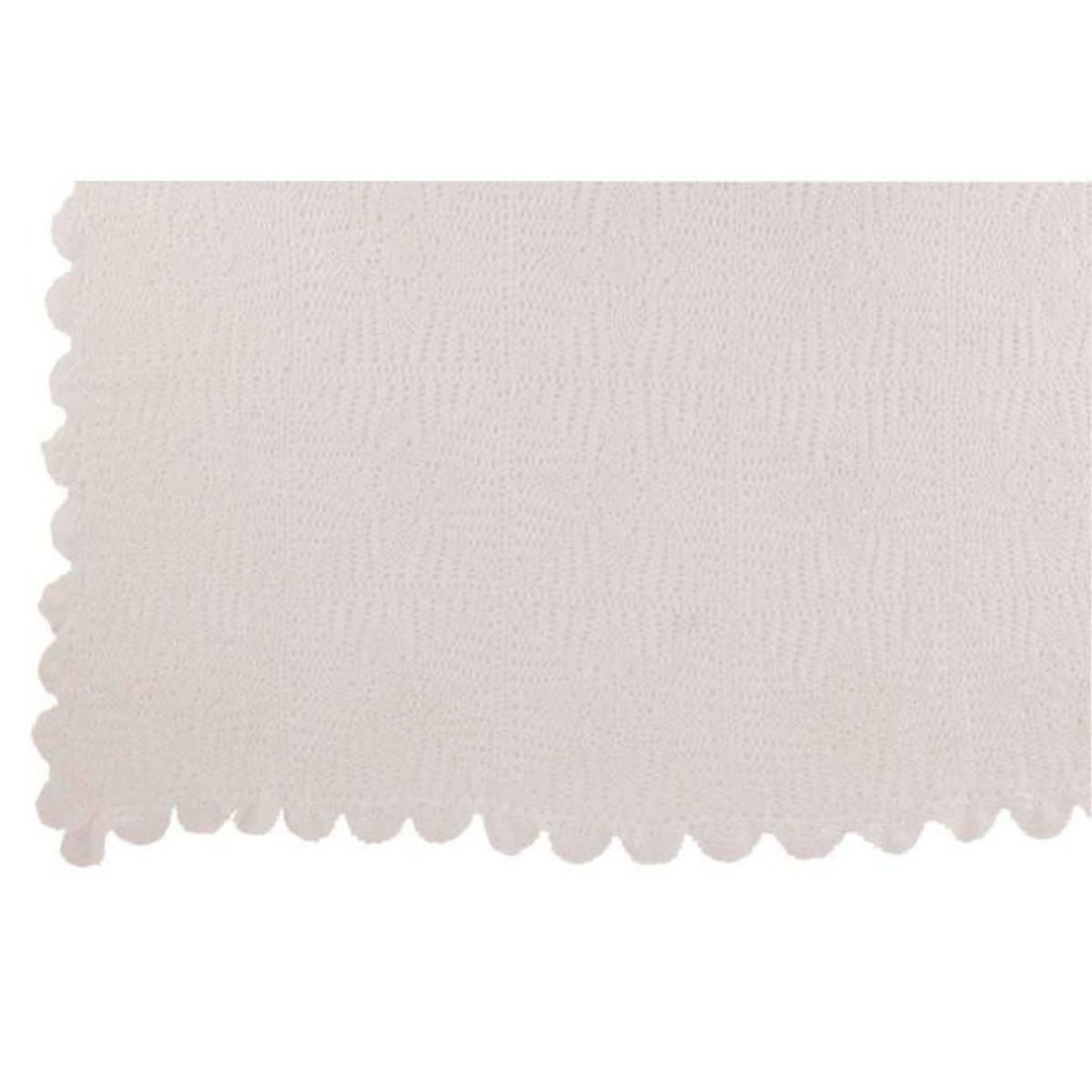 Paris Prix Nappe Déco en Coton  Dentelle  130x180cm Blanc
