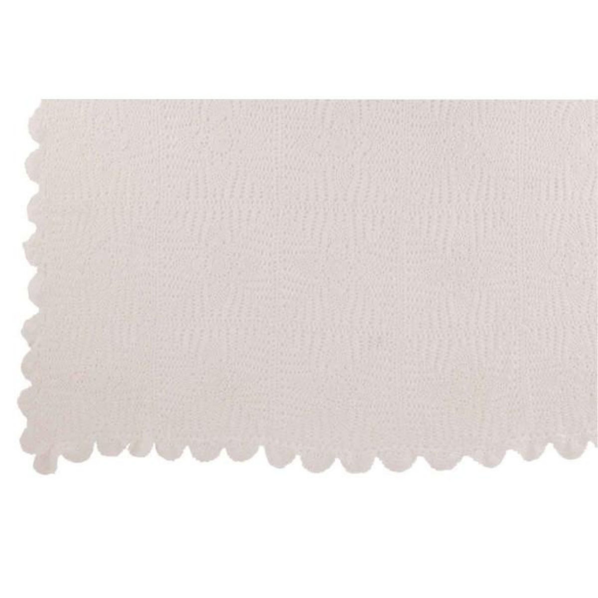 Paris Prix Nappe Déco en Coton  Dentelle  130x180cm Blanc