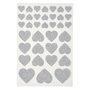 Voir la diapositive 1 : Paris Prix Lot de 36 Stickers Cœur  Glitter  Argent