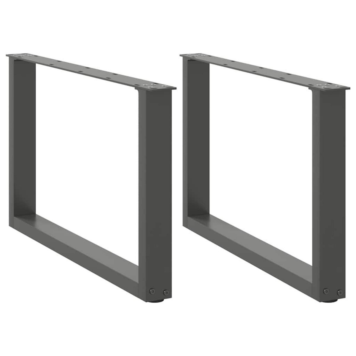 VIDAXL Pieds de table basse forme de U 2 pcs anthracite 70x(42-43) cm