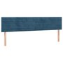 Voir la diapositive 2 : VIDAXL Tetes de lit 2 pcs Bleu fonce 100x5x78/88 cm Velours