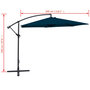 Voir la diapositive 6 : VIDAXL Parasol de jardin en porte-a-faux 3 m bleu
