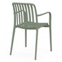 Voir la diapositive 5 : ID MARKET Lot de 4 chaises de jardin empilables BILBAO en polypropylène vert