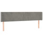 Voir la diapositive 2 : VIDAXL Tete de lit avec oreilles Gris clair 203x16x78/88 cm Velours