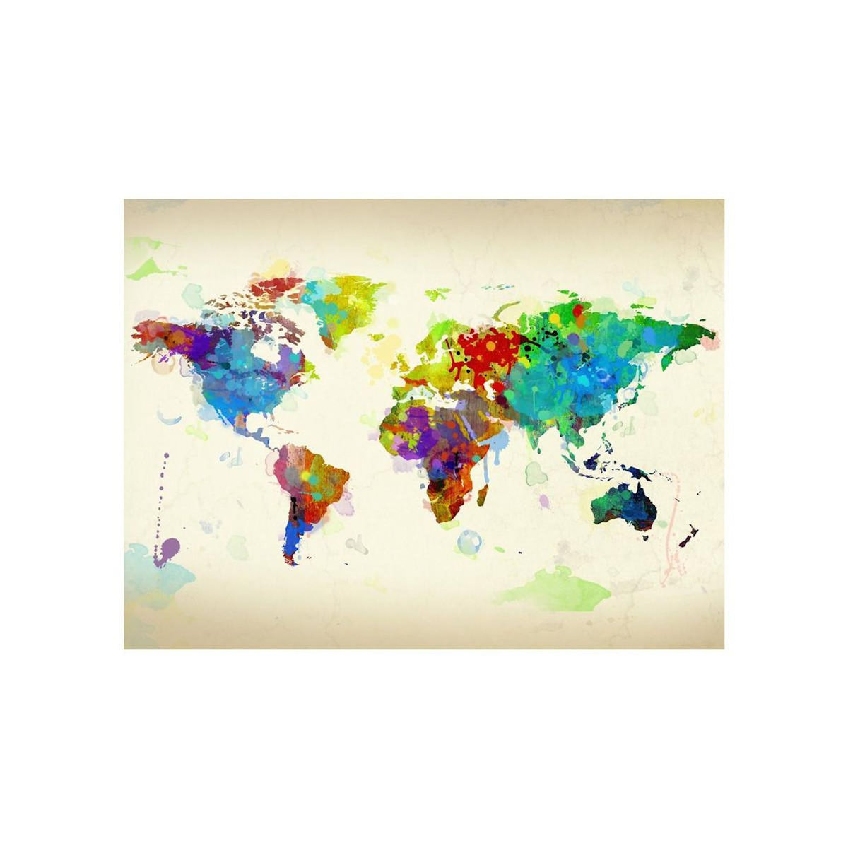 Paris Prix Papier Peint  Paint Splashes Map of the World