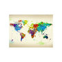 Voir la diapositive 2 : Paris Prix Papier Peint  Paint Splashes Map of the World