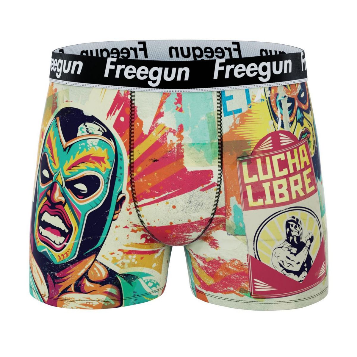 FREEGUN Lot de 3 boxers homme Pop Summer Art