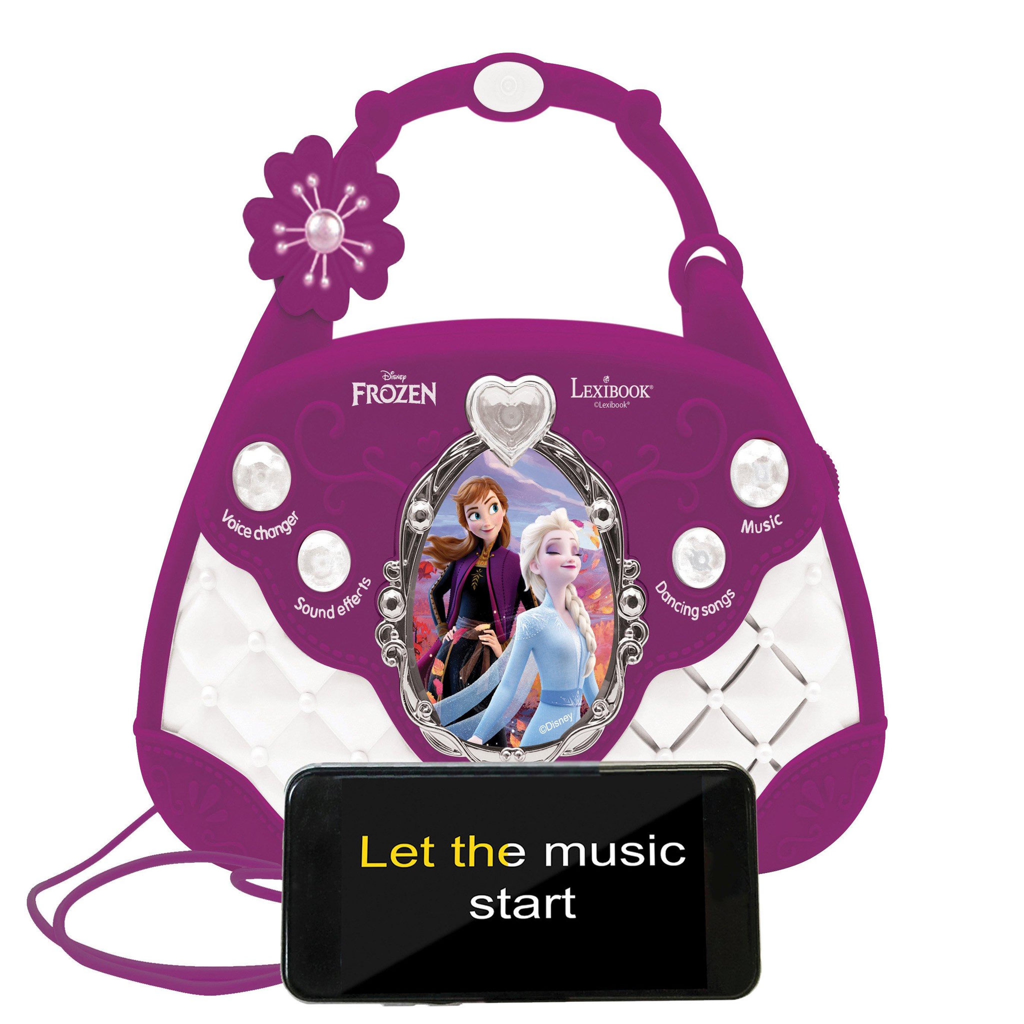 Voir la diapositive 3 : Lexibook Sac à Main Enceinte Musicale avec Micro Reine des Neiges