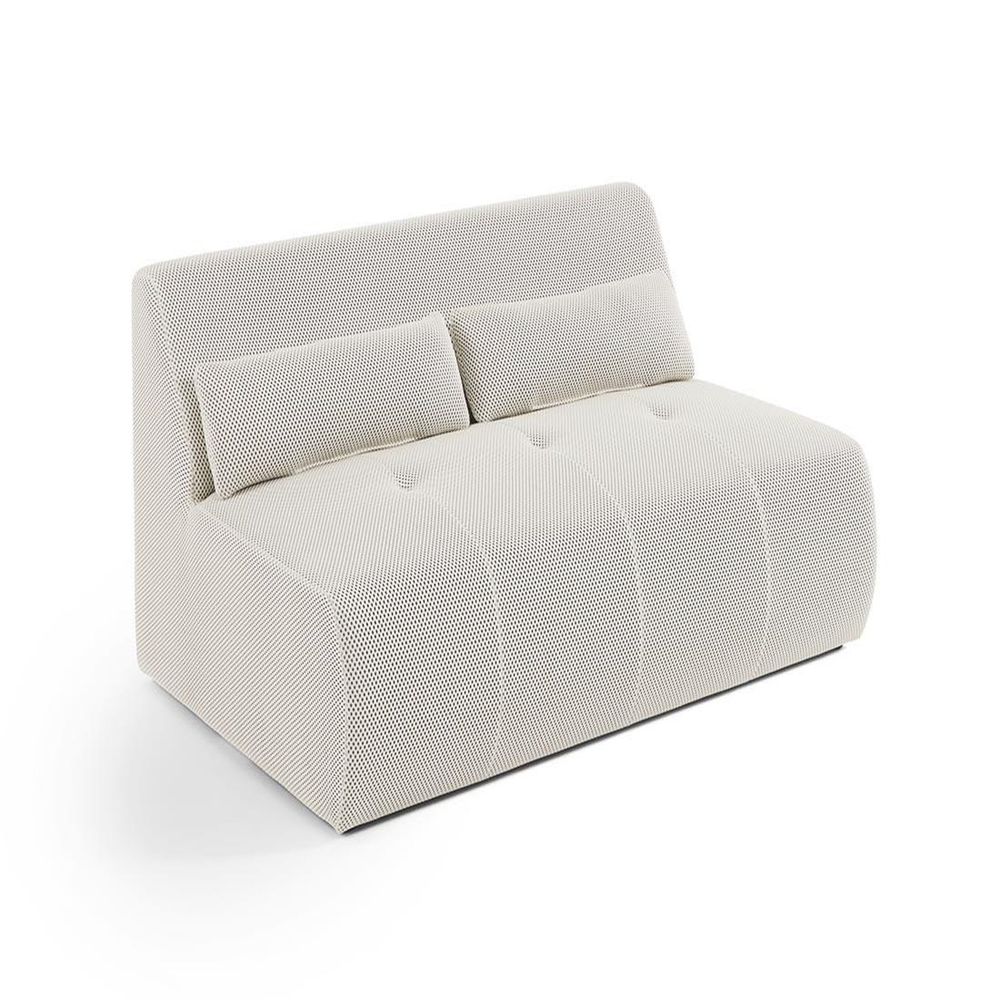 Voir la diapositive 2 : LISA DESIGN Onyx - canapé droit 2 places - en tissu mailles 3d