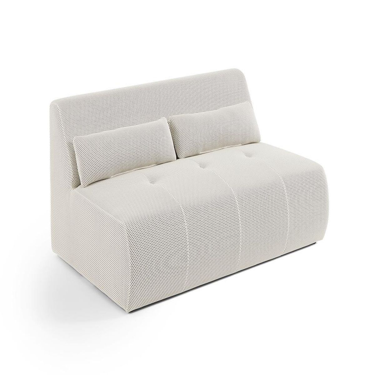 LISA DESIGN Onyx - canapé droit 2 places - en tissu mailles 3d