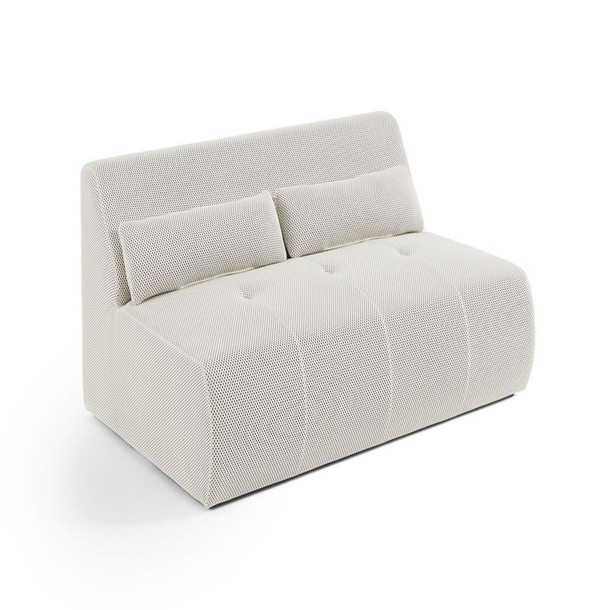 LISA DESIGN Onyx - canapé droit 2 places - en tissu mailles 3d